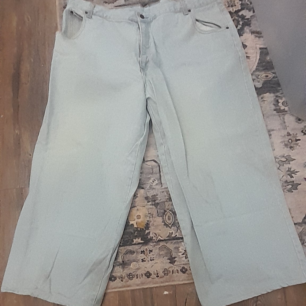 Light Blue Wide-Leg Pants